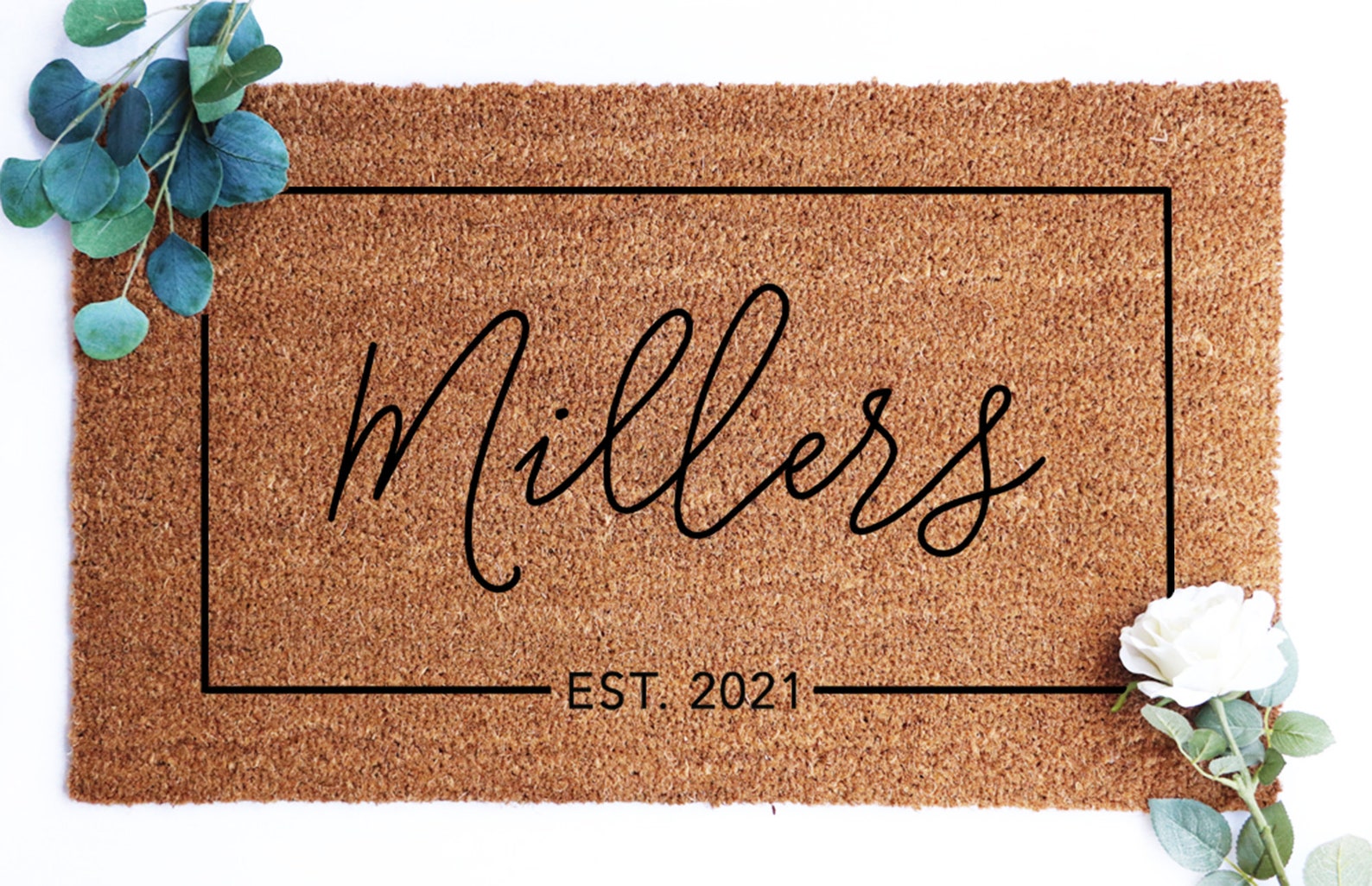 Personalized Doormat Last Name Doormat New Home Gift Newly Etsy