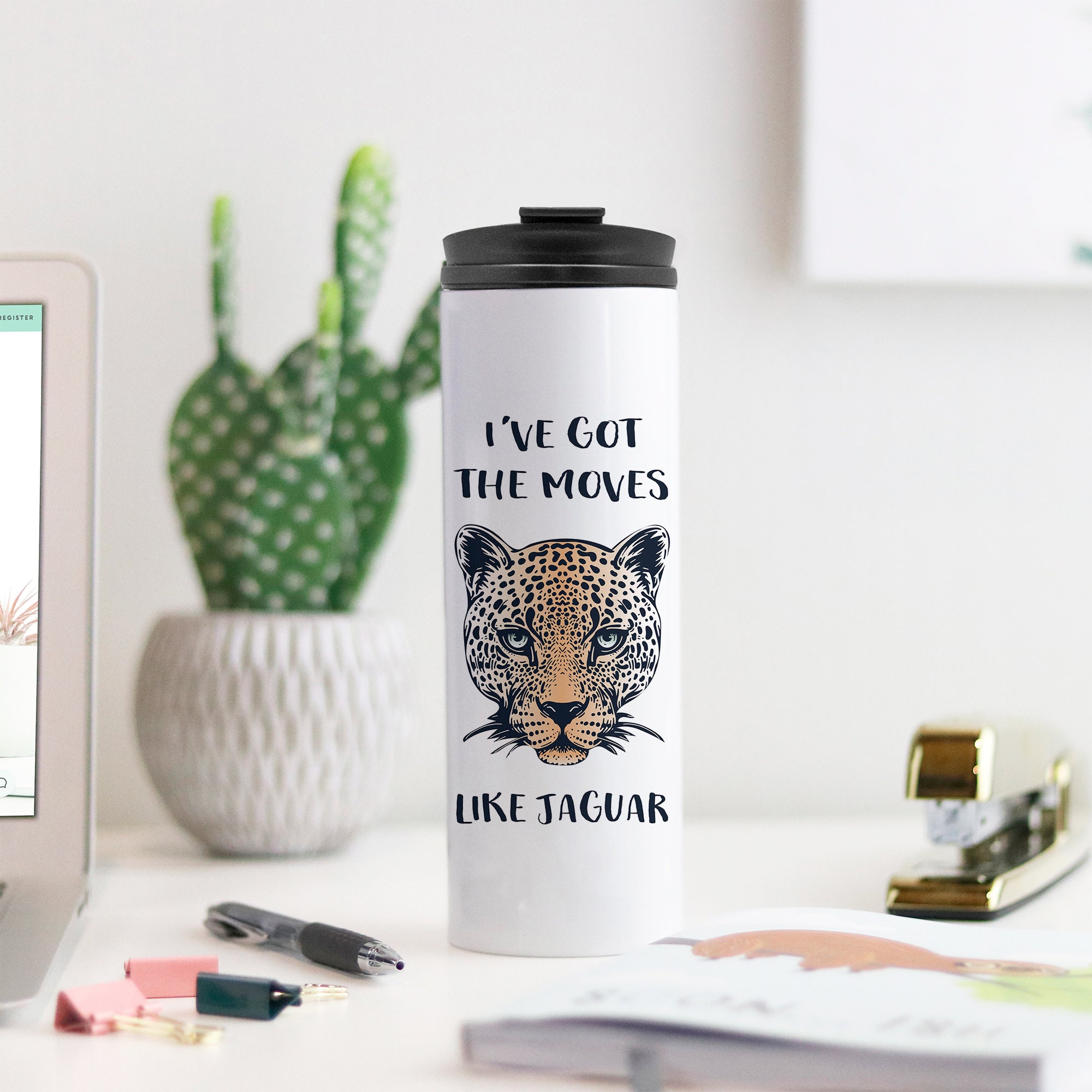I've Got The Moves Like Jaguar Funny Travel Mug Jaguar Etsy