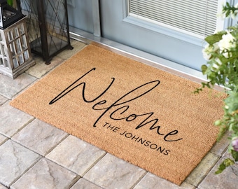 Personalized Doormat, Wedding Gift, Custom Welcome Mat, Door Mat, Summer Decor, Newly Weds Gift, Housewarming Gift, Funny Doormat, Porch