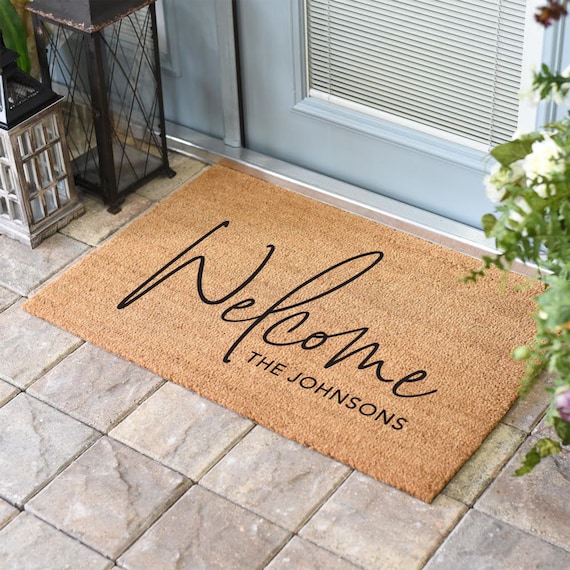 Welcome Doormat  Door mat, Front porch decorating, Rugs on carpet