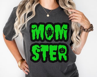 Momster Tshirt Oversized Shirt Mom TShirt Halloween Mom Shirt Comfort Colors Spooky Mom TShirt Halloween Mom Tee Halloween Shirt