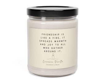 Candle Gift for Friend Christmas Gift for Best Friend Scented Soy Candle 9oz Best Friend Gift Glass Jar Candle Vegan Candle Gift Non-Toxic