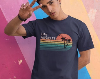 Los Angeles TShirt Retro LA Shirt Grunge Los Angeles Unisex LA Grunge Shirt LA Sunset Shirt Mens Los Angeles Shirt Womens Los Angeles Tee