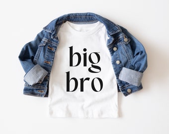 Toddler Big Bro Shirt, Big Brother Tee, Big Bro TShirt, Pregnancy Announcement, Pregnancy Reveal, New Big Brother Shirt