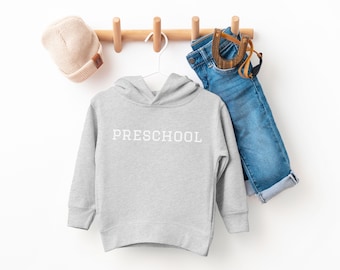 Preschool Shirt Toddler Pullover Fleece Hoodie Toddler Sweatshirt Starting Preschool Shirt Preschool Sweatshirt Gift for Preschooler