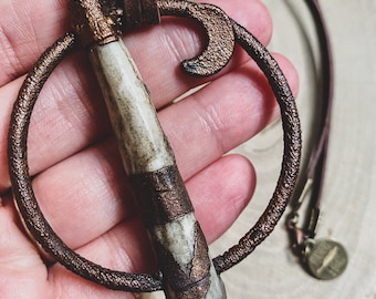 Antler Necklace Antler Tip Electroformed Necklace Antler Horn Necklace Boho Necklace Copper Necklace