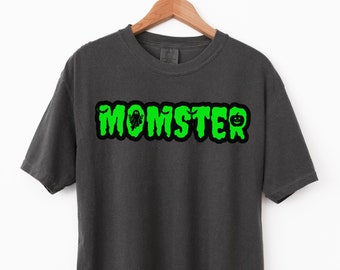 Momster TShirt Mom Halloween Shirt Neon Momster Shirt Neon Halloween Shirt