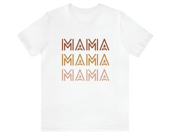 Mama x3 T-Shirt, Mama Shirt, Mom Tee, Mom Shirt