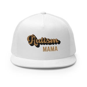 Embroidered Autism Mama Trucker Hat, Autism Awareness Hat, Autism Support Gift, Autism Mom Cap, Autism Mom Trucker Hat,