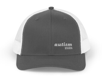 Autism Mama Snapback Trucker Hat Embroidered Autism Awareness Hat ASD Mama Hat Autism Mama Hat Autism Mom Pride Hat