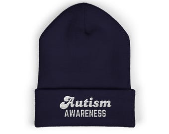 Autism Awareness Cuffed Beanie Autism Support Beanie ASD Awareness