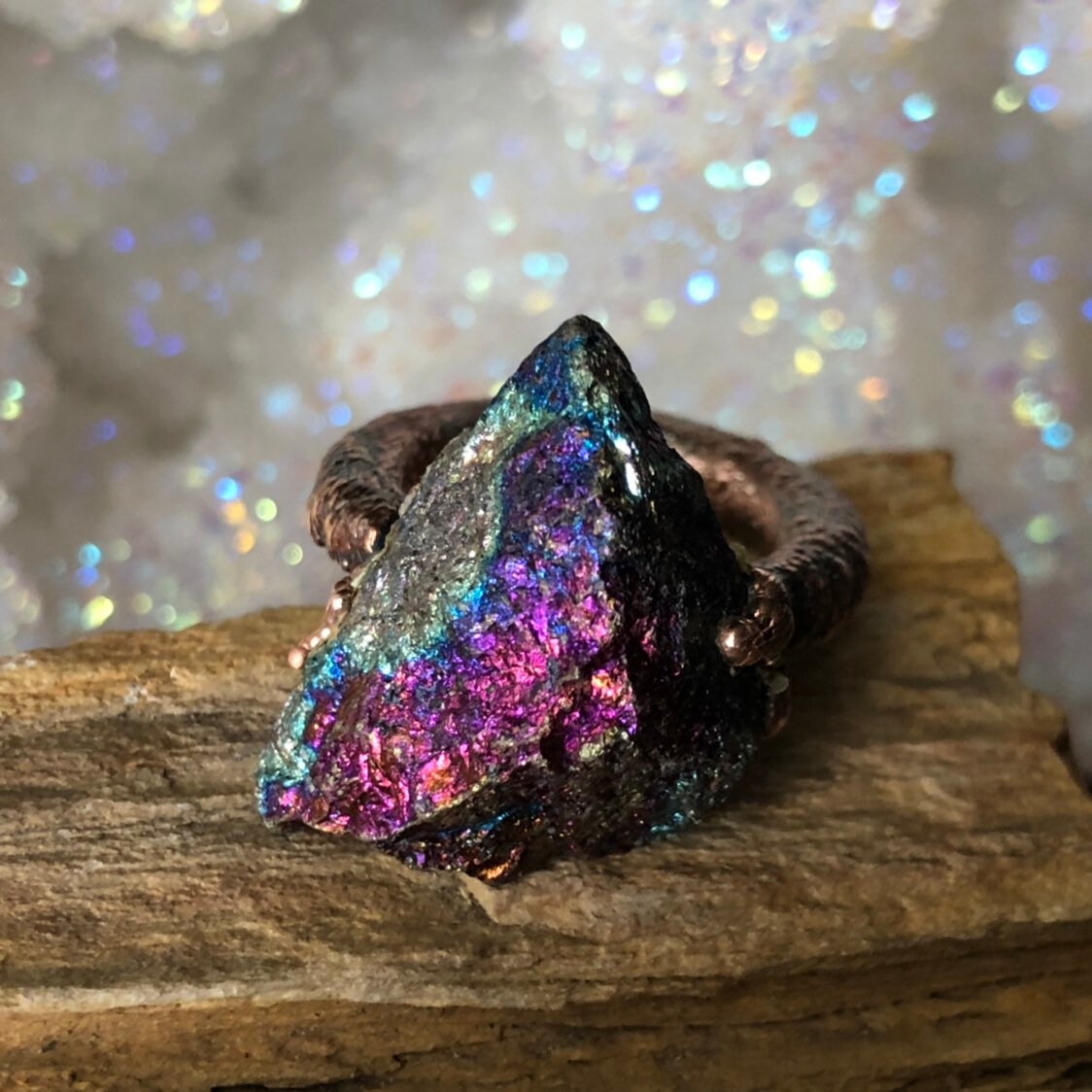 Peacock ore deals ring