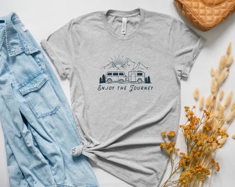 Camping Shirt Enjoy The Journey TShirt Camper Life Shirt Outdoors Tee Summer Camp Shirt RV Life TShirt Unisex Camping Tee Wanderlust