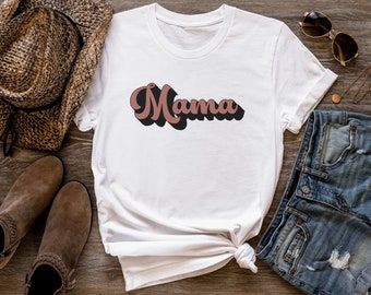 Retro Mama Shirt Retro Mom Shirt Retro Mama T-Shirt Mom Tee Gift for Mom Mothers Day Gift Women's Graphic TShirt