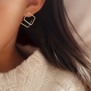 Cube Ohrstecker | gold und silber
