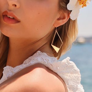 Geometrische Ohrringe | gold und silber