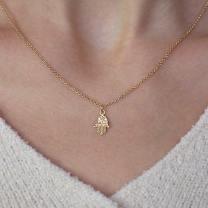 Hamsa-halsband | guld och silver