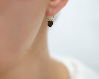 Plaat oorbellen | goud en zilver