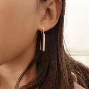 Bar oorbellen | goud en zilver
