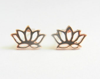 Boucles d'oreilles clous Lotus