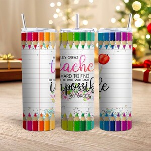 Teacher Tumbler Glitter Teacher Tumbler New Teacher Tumbler crayon Tumbler Teacher Appreciation End of School Year Gift