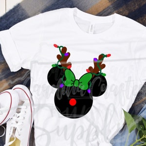 Weihnachten Sublimation Design Minnie Sublimation Design Weihnachten Minnie PNG Minnie Rentier Weihnachten Sublimation Santa PNG Maus Ohren PNG