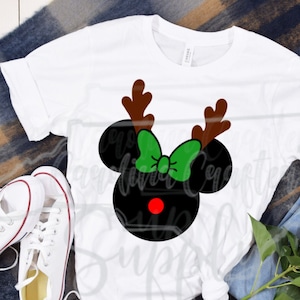 Weihnachten Sublimation Design Minnie Sublimation Design Weihnachten Minnie PNG Minnie Rentier Weihnachten Sublimation Santa PNG Maus Ohren PNG