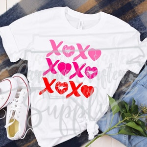 XOXO PNG Valentines Sublimation Valentine&#39;s Day Design XOXO Valentines png xoxo sublimation design hugs kisses png