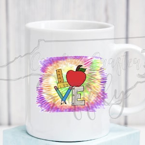 Teacher LOVE sublimation transfer teacher sublimation transfer teacher shirt transfer classroom wall art teacher coffee mug Back to School