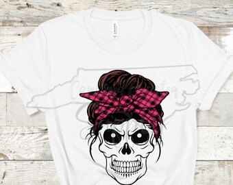 Mom Sublimation Design Mom PNG Messy Bun Sublimation Mom Screenprint Mom Life Sublimation Mom Life PNG Skull Sublimation Skull PNG Mombie