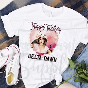 Sublimación de música country Tanya Tucker inspirada en PNG música country png concierto de música country sublimación música country camisa música PNG