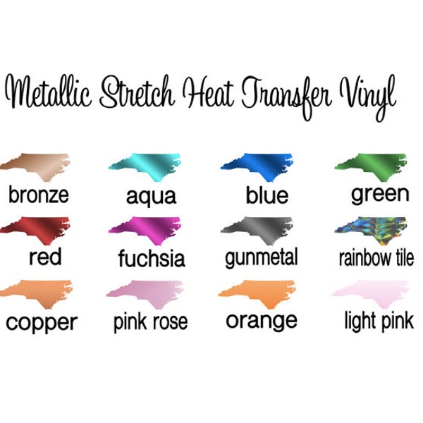 Heat Transfer Vinyl, Metallic HTV, Foil HTV, Stretch Metallic HTV, htv sheets, metallic heat transfer, rose gold htv, rose gold foil htv