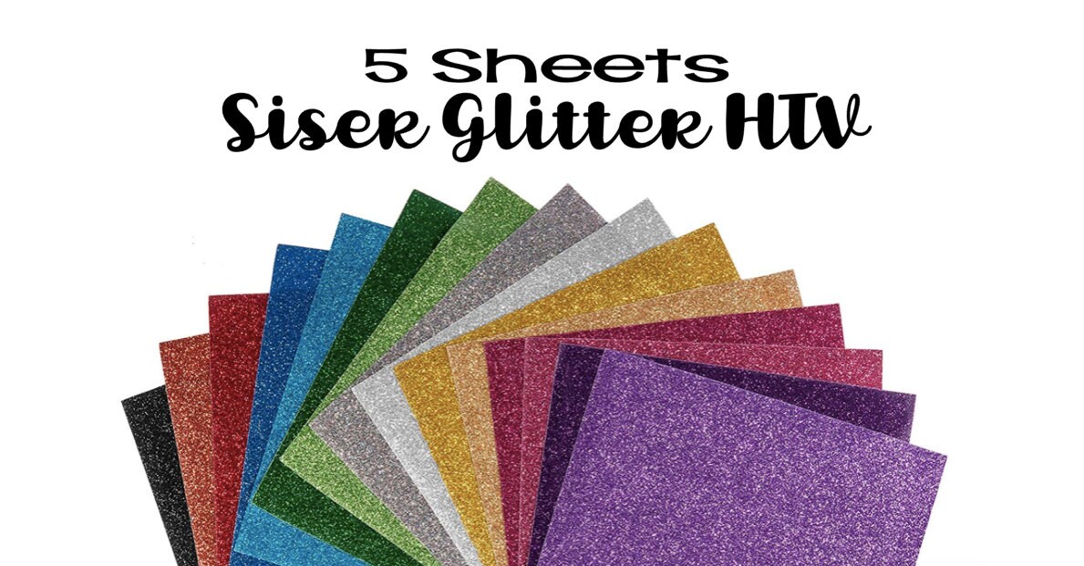 5 Sheets Glitter HTV Siser Glitter HTV Glitter HTV Sheets | Etsy