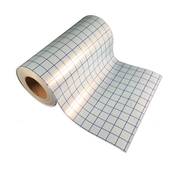 12x12 Sheet Blue-line Clear Transfer Tape Adhesive Vinyl Application Transfer  Tape, Single Sheet Transfer Tape With 1 Inch Grid Lines 