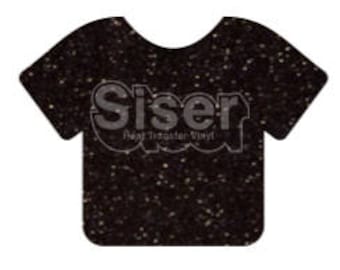 black glitter vinyl on black shirt