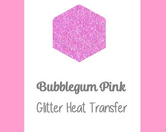 Rosa Glitter Htv, Bubblegum Glitter, Bubblegum rosa Glitter Wärmeübertragung Vinyl 12 x 20" Blatt Glitter HTV, hellrosa Glitter htv
