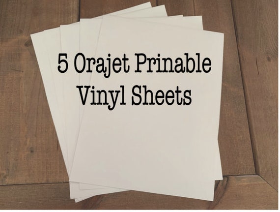 5 Oracal Printable Vinyl Sheets Orajet Vinyl Sheets Inkjet - Etsy