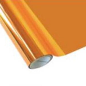 May include: A roll of metallic orange craft foil. The foil is shiny and reflective.
