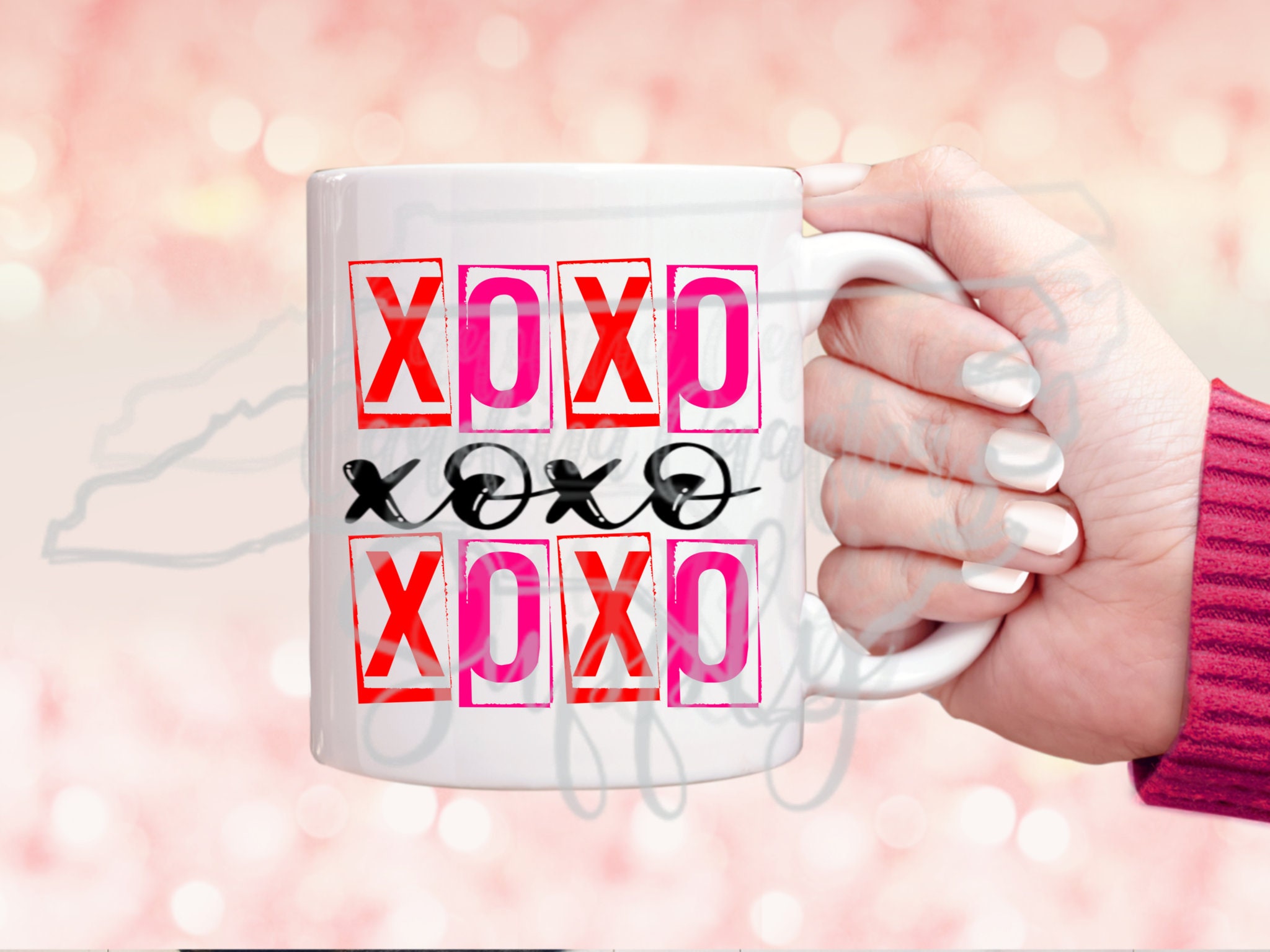 XOXO PNG Valentines Sublimation Valentine's Day Design XOXO Valentines ...