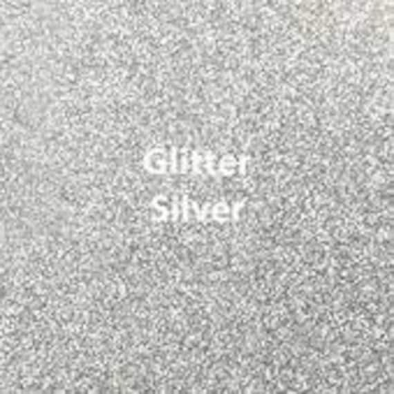 Silver Glitter HTV, Siser Silver Glitter Htv, 1 12x20 Silver Siser Glitter  HTV, Siser Glitter Heat Transfer Vinyl, Silver Glitter HTV 