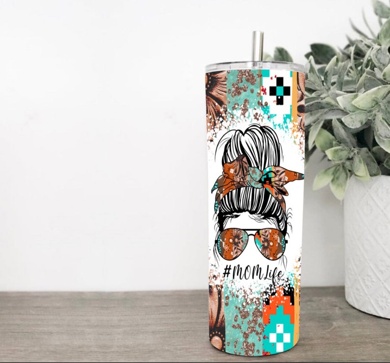 Mom Life Tumbler Western Mom Tumbler Western Mama Tumbler Cow Print Tumbler Cow Print Mom Tumbler Country Mama Tumbler image 5