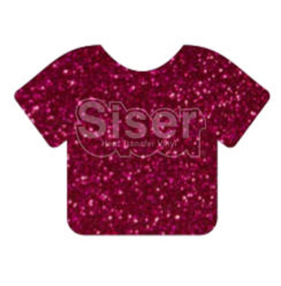 Siser Glitter HTV Iron On Heat Transfer Vinyl 12 x 9ft (3 Yards) Roll - Hot  Pink 