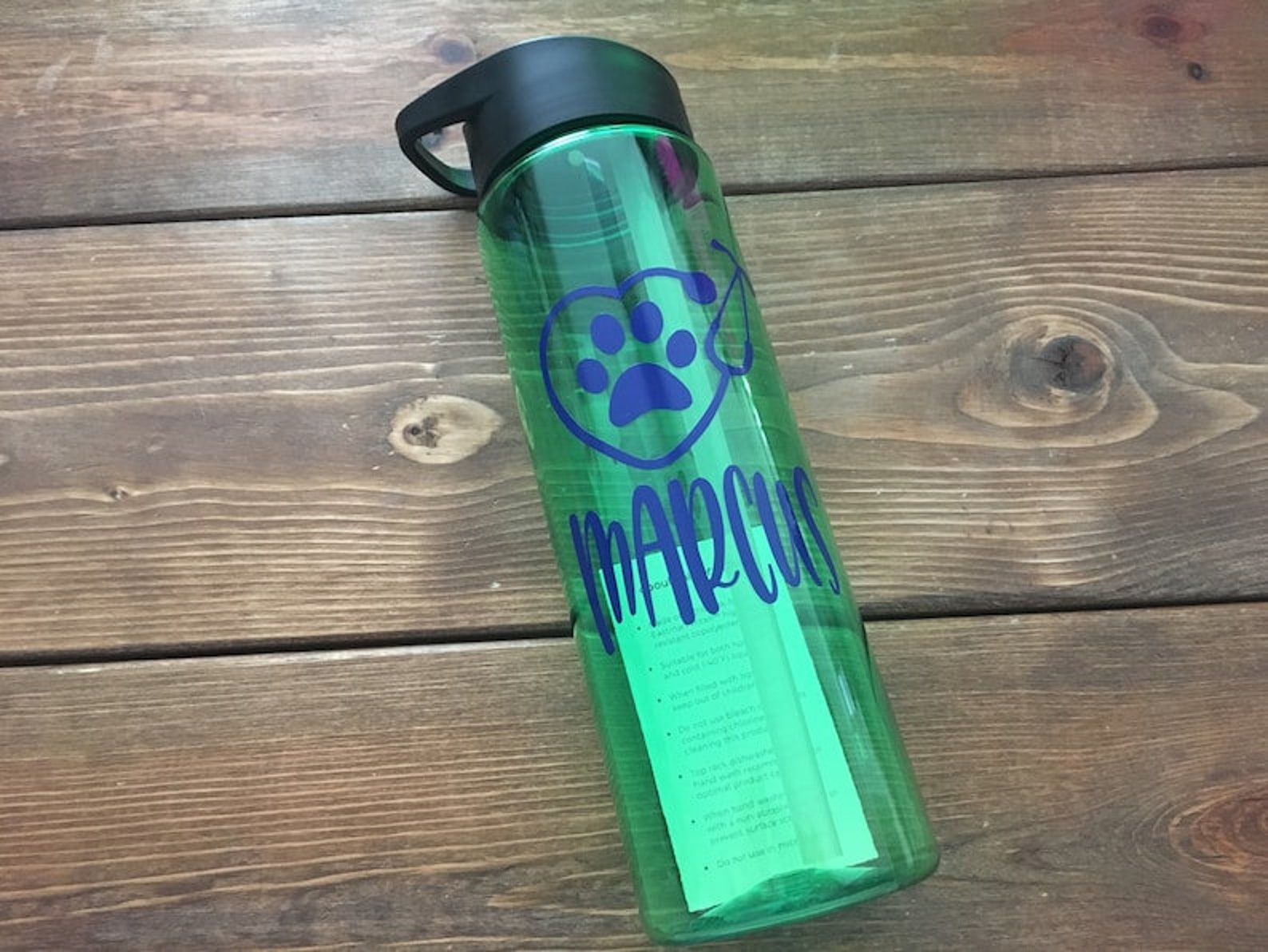 Vet Tech Water Bottle Paw Print Dog Lover Veterinarian Gift - Etsy