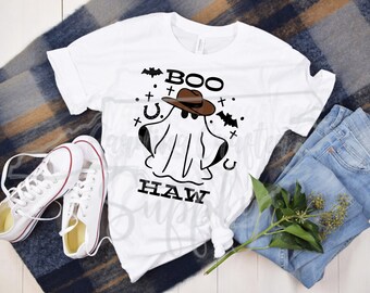 Sublimación de Halloween Halloween PNG Cowboy Ghost Sublimación Boo Haw PNG Ghost PNG Cowboy Ghost png retro ghost png retro halloween