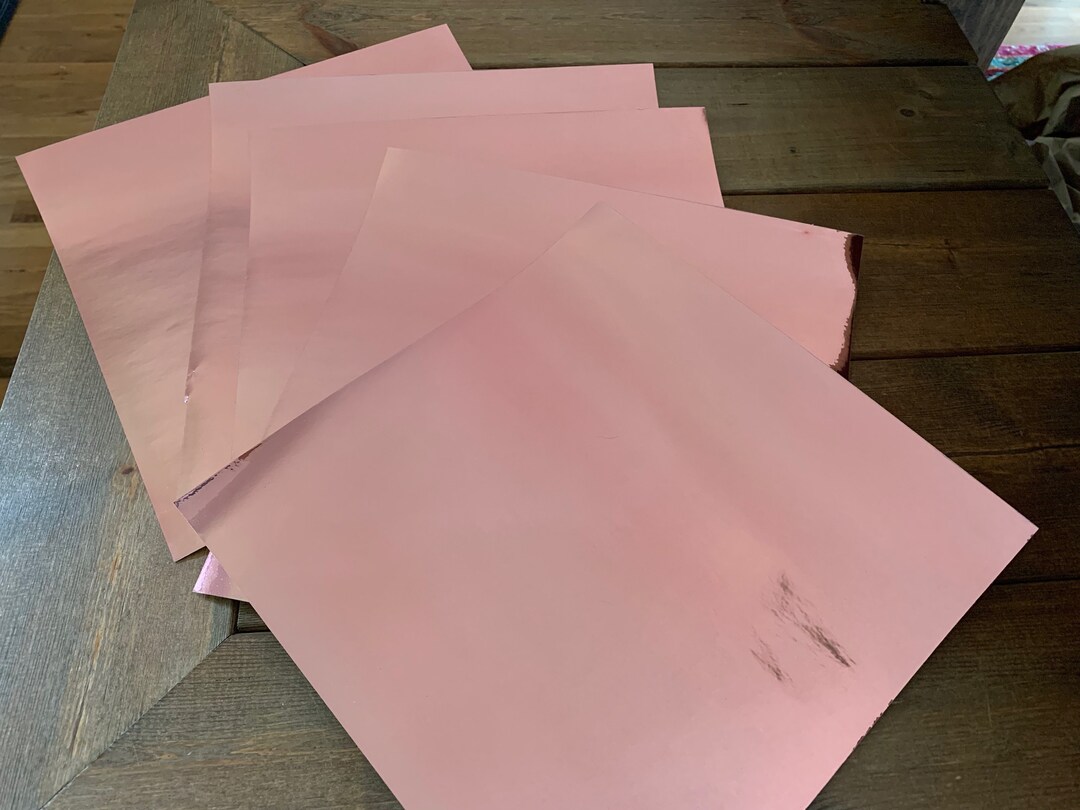 4 Sheet Pack Rose Gold Vinyl Rose Gold Metallic Adhesive Vinyl Etsy