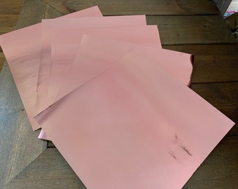 4 Sheet Pack Rose Gold Vinyl Rose Gold Metallic Adhesive Vinyl Permanent Vinyl Rose Gold Mirror Vinyl Rose Gold Decal Metallic Vinyl