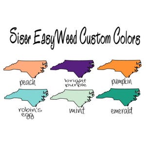 Siser EasyWeed Custom Colors HTV Siser Heat Transfer Vinyl, Choose Your Color, T-Shirt Iron-On Vinyl, Pastel Orange Tangerine HTV