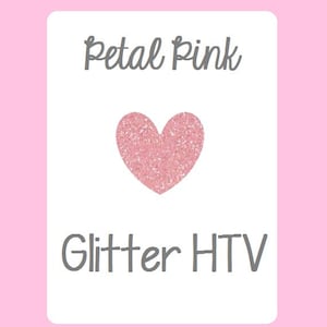 Petal Pink Glitter Heat Transfer Vinyl 12x20&quot; Sheets Glitter HTV Pink Glitter HTV