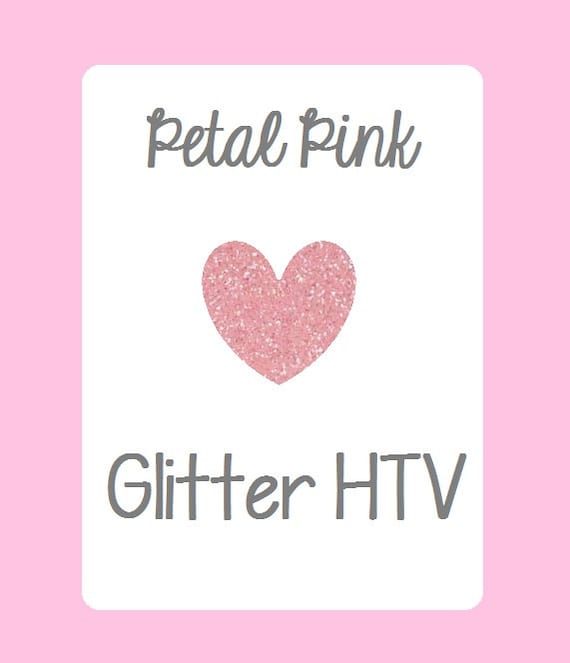 Petal Pink Glitter Heat Transfer Vinyl 12x20" Sheets Glitter HTV Pink Glitter HTV