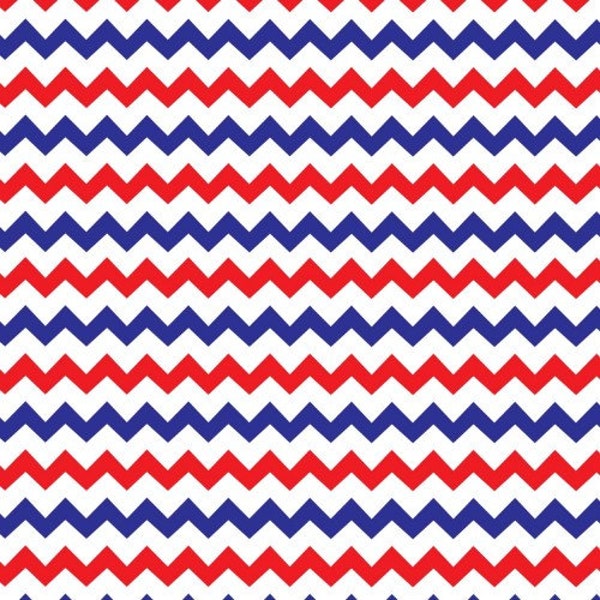 Patriotic Mini Chevron Heat Transfer Vinyl, Red White & Blue Heat Transfer Vinyl, Patterned HTV With Transfer Mask Included! 12x12" Sheet